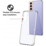 Wholesale Clear Armor Hybrid Transparent Case for for Samsung Galaxy S21 Ultra 5G (Clear)